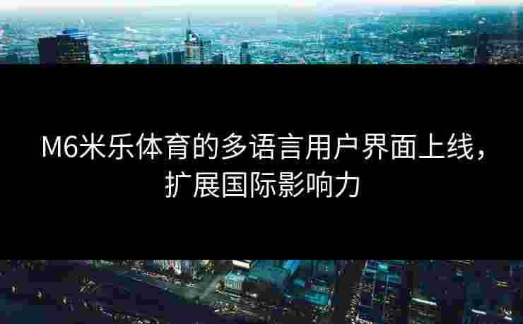 M6米乐体育的多语言用户界面上线，扩展国际影响力