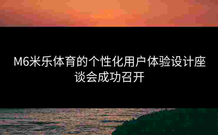 M6米乐体育的个性化用户体验设计座谈会成功召开