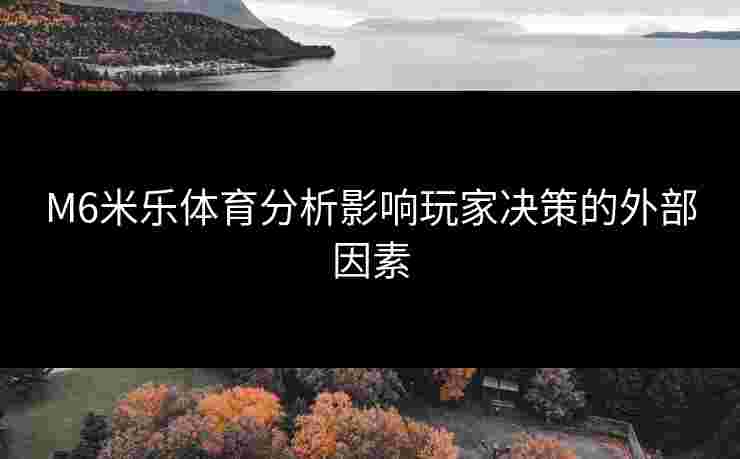 M6米乐体育分析影响玩家决策的外部因素