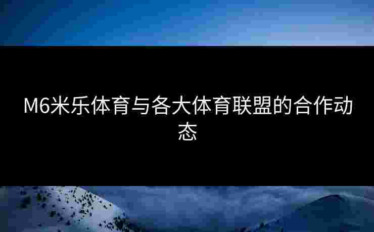 M6米乐体育与各大体育联盟的合作动态