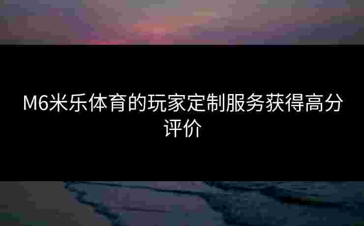 M6米乐体育的玩家定制服务获得高分评价